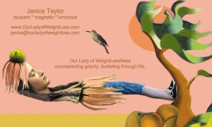 Counteracting Gravity with Our Lady of WeightLessNess by Janice Taylor, Life & Wellness Coach, WeightLessNess Expert